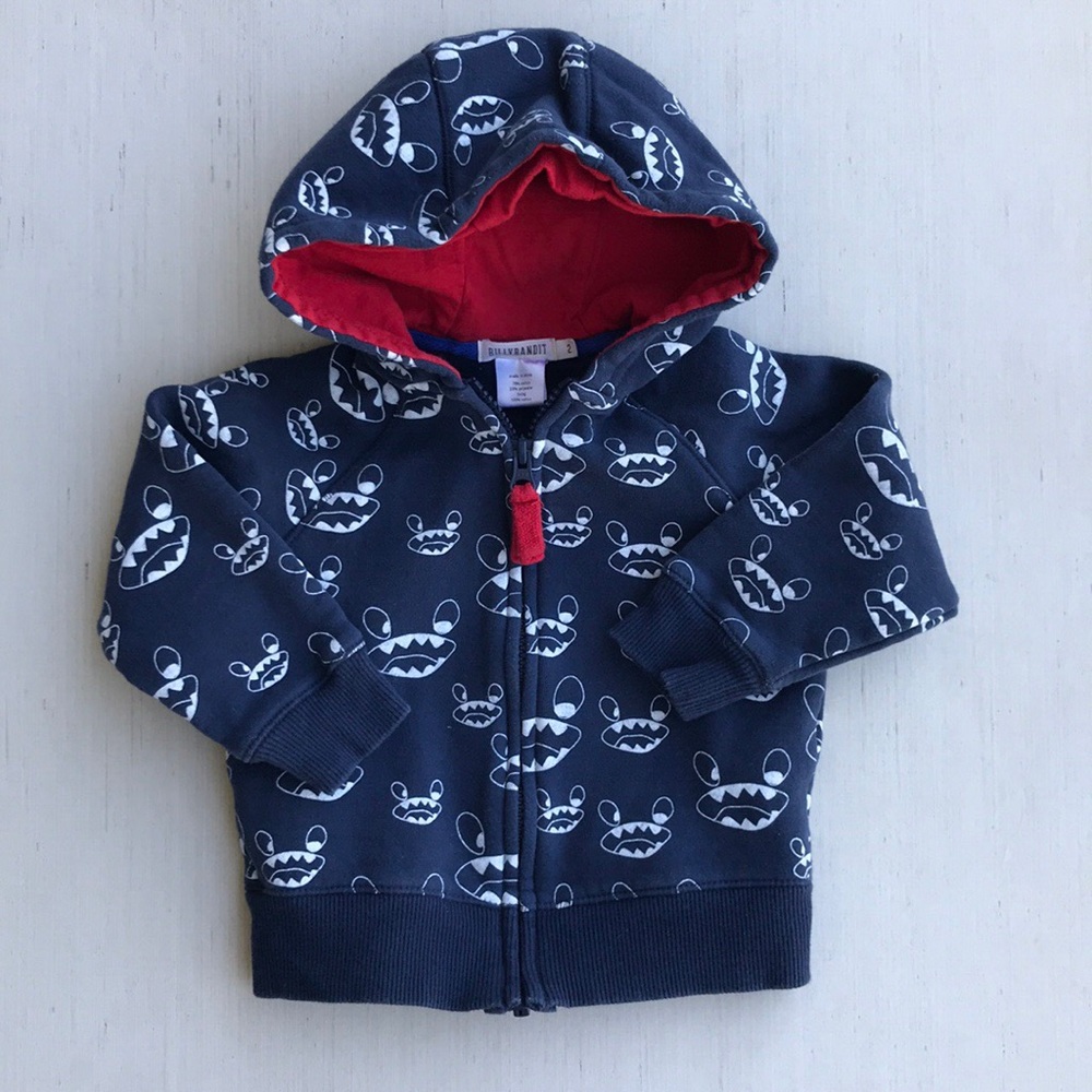 Billy Bandit Little Boy Monsters Sweatshirt Hoodie - Picture 2 of 4